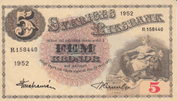 Image #1 of 5 Kronor 1952 - 5
