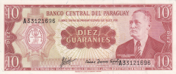 Image #1 of 10 Guaraníes L.1952 ND (1963)