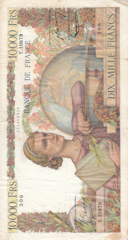 Image #1 of 10,000 Francs 1956 (2. II.)