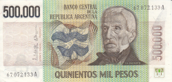 Image #1 of 500,000 Pesos ND (1980-1983) - signatures Pedro Camilo López/ Egidio Iannella