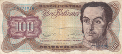 Image #1 of 100 Bolivares 1976 (23. XI.)