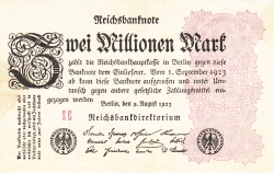 Image #1 of 2 Millionen (2 000 000) Mark 1923 (9. VIII.) - 2