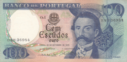 100 Escudos 1978 (20. IX.) - signatures Emílio Rui da Veiga Peixoto Vilar / Abel António Pinto dos Reis