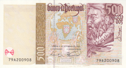 Image #1 of 500 Escudos 1997 (11. IX.) - semnături António José Fernandes de Sousa / Bernardino Manuel da Costa Pereira