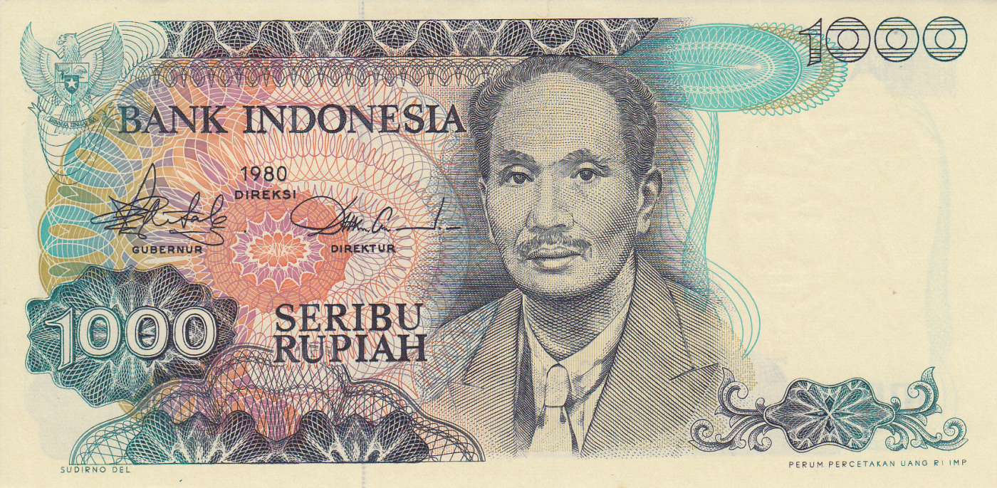 1000 Rupiah Indonesia 1987 Banknote UNC