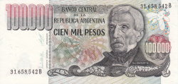 Image #1 of 100,000 Pesos ND (1979-1983) - signatures Pedro Camilo López / Adolfo César Diz