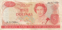 Image #1 of 5 Dollars ND (1981-1985) - replacement note