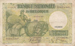 Image #1 of 50 Francs - 10 Belgas 1938 (13. IV.)