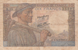 Image #1 of 10 Francs 1943 (14. I.)
