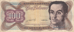 Image #1 of 100 Bolivares 1990 (31. V.)