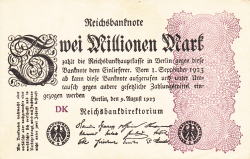 2 Millionen (2 000 000) Mark 1923 (9. VIII.) - 1