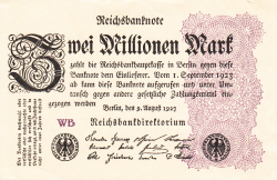 2 Millionen (2 000 000) Mark 1923 (9. VIII.) - 1