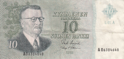 10 Markkaa 1963 - signatures Uusivirta / Mäkinen