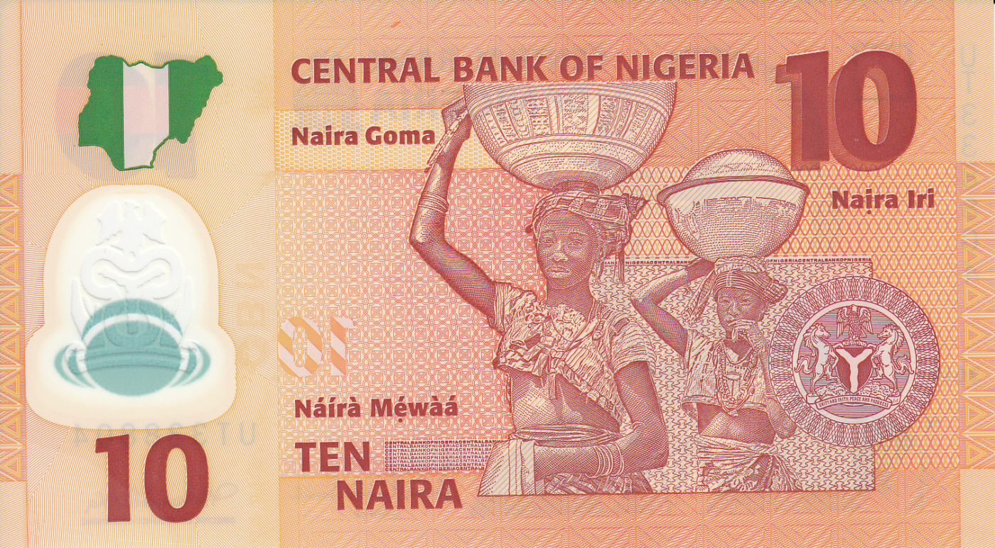 10 Naira 2010 2009 2021 Issue 10 Naira Polymer Nigeria 