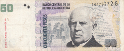 50 Pesos ND (2003-2013) - semnături Mercedes Marcó del Pont / Julián Andrés Domínguez