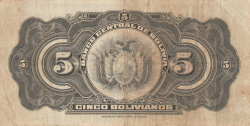5 Bolivianos L.1928