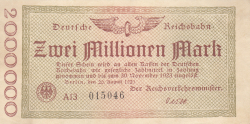 2 Milioane Mărci 1923 (20. VIII.)