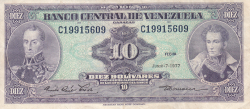 10 Bolivares 1977 (7. VI.)