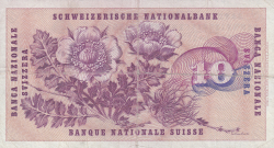 10 Franken 1970 (5. I.) - signatures Rudolf Aebersold/ De. Brenno Galli/ Dr. Fritz Leutwiler