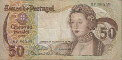 Image #1 of 50 Escudos 1968 (25. IV.) - semnături António Manuel Pinto Barbosa / António Luís Gomes
