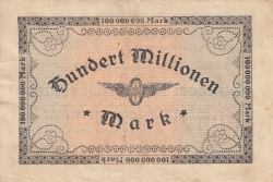 100 Millionen (100 000 000) Mark 1923 (25. IX.)