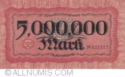 5 Millionen (5 000 000) Mark 1923 (1. VIII.)