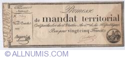 Image #2 of 25 Francs 28 Ventose An IV (18.3.1796)
