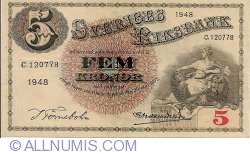 Image #1 of 5 Kronor 1948 - 1