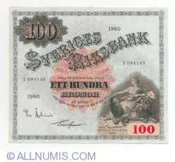 100 Coroane Suedeze 1960