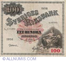 Image #1 of 100 Kronor 1958 - 1