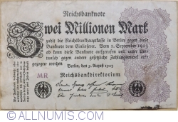 2 Millionen (2 000 000) Mark 1923 (9. VIII.) - MR