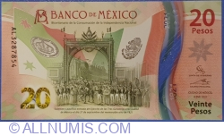 20 Pesos 2021 (6. I.) - signatures Gerardo Esquivel Hernandez / Alejandro Alegre Rabiela