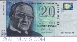 20 Markkaa 1993 (1997) - signatures Vanhala / Koivikko