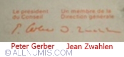 10 Franken (19)91 - signatures Peter Gerber / Jean Zwahlen (63)