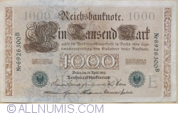 Image #1 of 1000 Mark 1910 (21. IV.) - E (Reprinted 1918-1922)