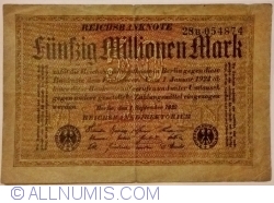 50 Millionen (50 000 000) Mark 1923 (1. IX.) - 3