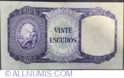 Image #2 of 20 Escudos 1960 (26. VII.) - semnături Rafael da Silva Neves Duque / António Osório Pereira de Castro.