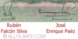 100 Guaranies L. 25. III. 1952 (1982) - semnături Rubén Falcón Silva /José Enrique Paéz