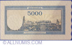 5000 Lei 1945 (20. XII.) - filigran orizontal