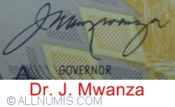 100 Kwacha 1992 - semnătură Dr. J. Mwanza