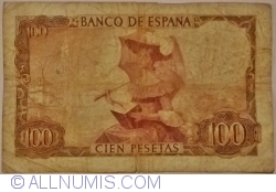Image #2 of 100 Pesetas 1965 (19. XI.) - 2