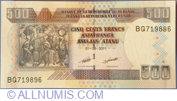 Image #1 of 500 Francs 2011 (1. IX.)