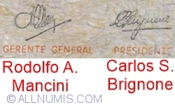 1 Peso ND (1970-1973) - semnături Rodolfo A. Mancini  / Carlos S. Brignone