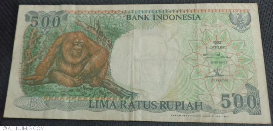 INDONESIA 500 RUPIAH 1992/1993 P 128 UNC 