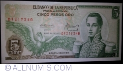 Image #1 of 5 Pesos Oro 1975 (20. VII.)