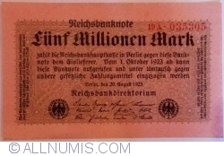 Image #1 of 5 Millionen Mark 1923 (20. VIII.) - 4