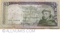 Image #1 of 20 Escudos 1964 (26.V.) - semnături Manuel Jacinto Nunes / Fernando Emygdio da Silva