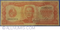 Image #1 of 100 Pesos ND (1967) - semnături Walter Garrido / J. C. Pacchiotti / C. E. Ricci