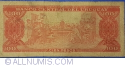 Image #2 of 100 Pesos ND (1967) - semnături Walter Garrido / J. C. Pacchiotti / C. E. Ricci