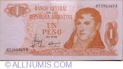 1 Peso ND (1970-1973) - signatures Alfredo D. Mastropierro / Egidio Iannella